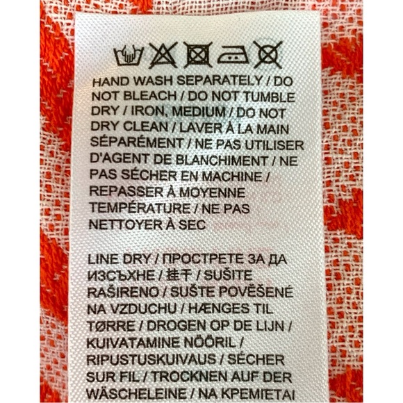 SIMPLY BE ORANGE WHITE GEO STRIPED JACQUARD COTTON MINI TUNIC DRESS WOMEN SZ 24 - Picture 10 of 12